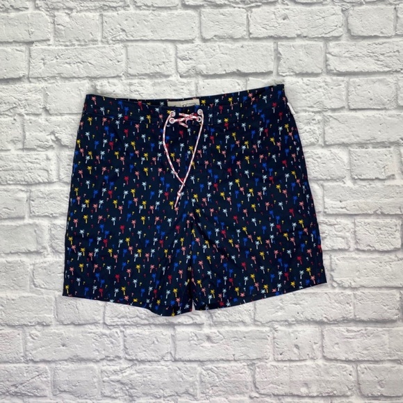 NWOT {Original Penguin} Palm Tree Swim Trunks - Picture 4 of 8